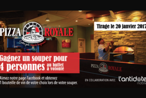 Concours gagnez un souper pour 4 au Pizza Royale Hamel