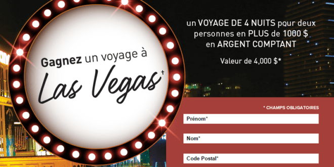 Concours gagnez un voyage à Las Vegas pour deux