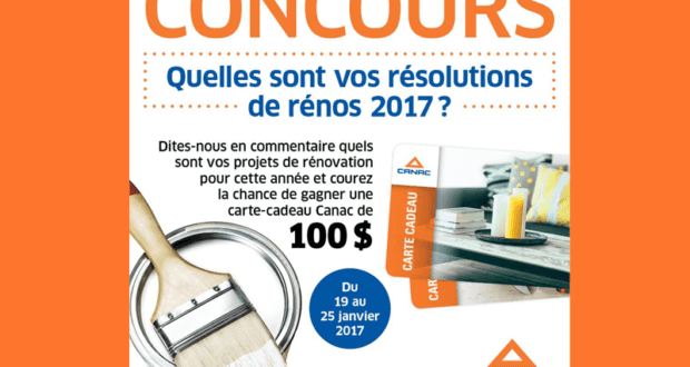 Concours gagnez une carte-cadeau Canac de 100$