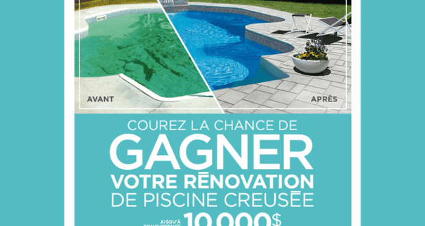 Concours gagnez une installation d'une piscine creusée