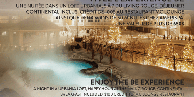 Concours gagnez une nuitée en loft Urbania de 650$