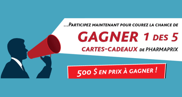 Concours gagnez votre Carte cadeau Pharmaprix de 100$