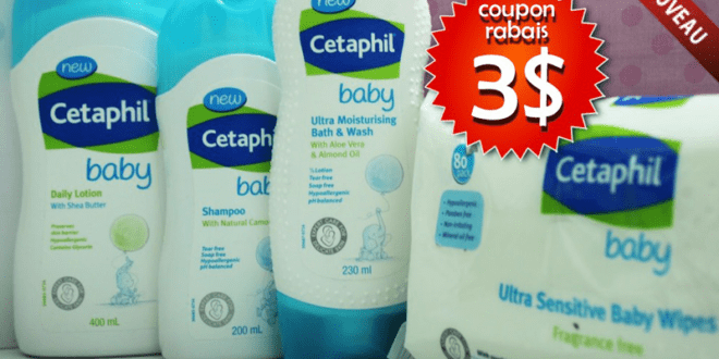 Coupon de 3$ sur un produit Cetaphil Baby