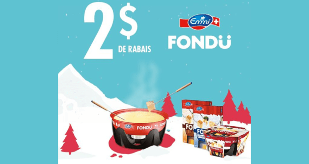 Coupon de 2$ sur un produit Emmi FONDÜ tout format