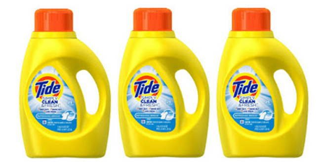 Le détegent Tide Simply Clean à 1.49$