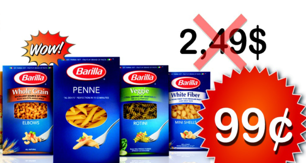 Pâtes alimentaires Barilla à 99¢