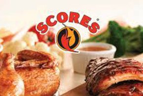 5$ de rabais à l'achat de 25$ et plus au restaurant Scores