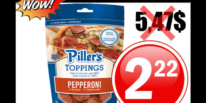 Sac de Pepperoni Piller’s (250 g) à 2,22$