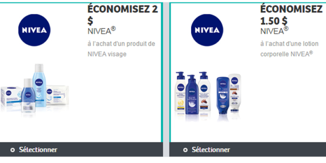 Économisez sur des produits Nivea