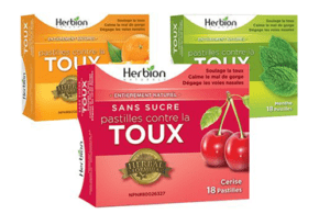 1$ de rabais sur les pastilles contre la toux de Herbion