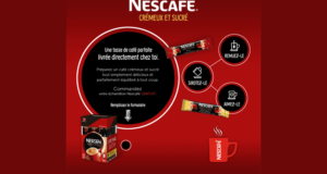3 échantillons gratuits du Nescafé Crémeux et sucre
