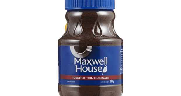 Café instantanée Maxwell House à 2,99$