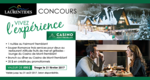 Concours Vivez l'expérience du Casino de Mont-Tremblant