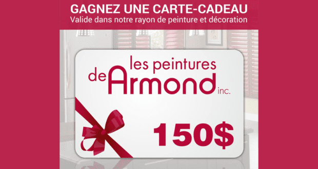 Concours gagnez 150$ de Peintures Armond