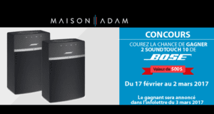 Concours gagnez 2 Haut-parleurs SoundTouch 10 de BOSE