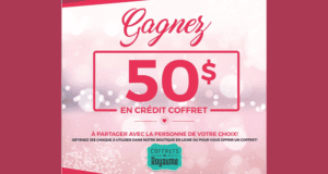 Concours gagnez 50$ à dépenser sur le site de Coffrets du Royaume