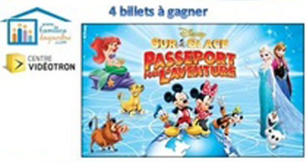 Concours gagnez des Billets pour le spectacle Disney sur Glace