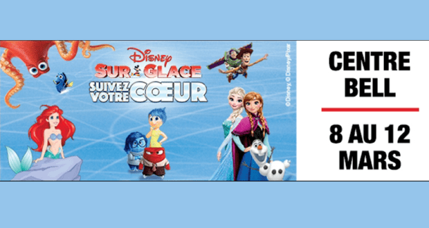 Concours gagnez des Billets pour le spectacle de Disney sur glace