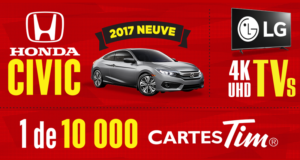 Concours gagnez lune des 2 Honda Civic 2017