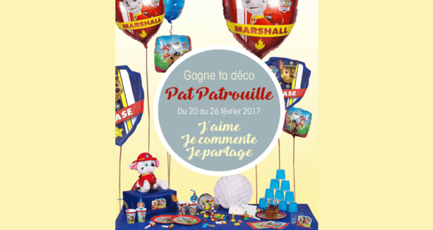 Concours gagnez ta deco Pat Patrouille