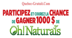 Concours gagnez un Chèque ou une carte de crédit prépayée de 1000 $