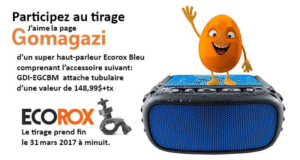 Concours gagnez un Haut-parleur Ecorox bleu