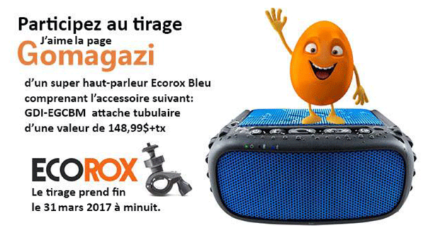 Concours gagnez un Haut-parleur Ecorox bleu