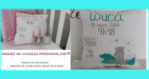 Concours gagnez un coussin personnalisé