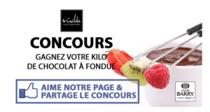 Concours gagnez un kilo de chocolat à fondue
