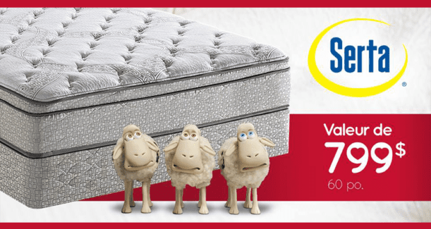 Concours gagnez un matelas Serta 60 po. de 799$