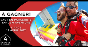 Concours gagnez un saut en parachute Tandem Aventure