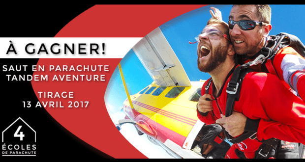 Concours gagnez un saut en parachute Tandem Aventure