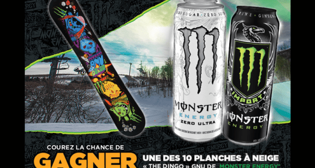 Concours gagnez une Planche à neige Monster Energy