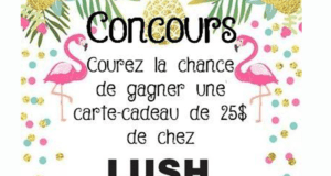Concours gagnez une carte-cadeau LUSH de 25$