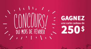 Concours gagnez une carte cadeau prépayée Visa de 250 $
