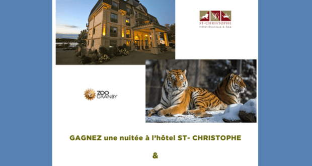 Concours gagnez une nuitée à l'hôtel St-Christophe