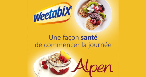 Coupon de 2$ sur les céréales Weetabix, Alpen ou GrainShop