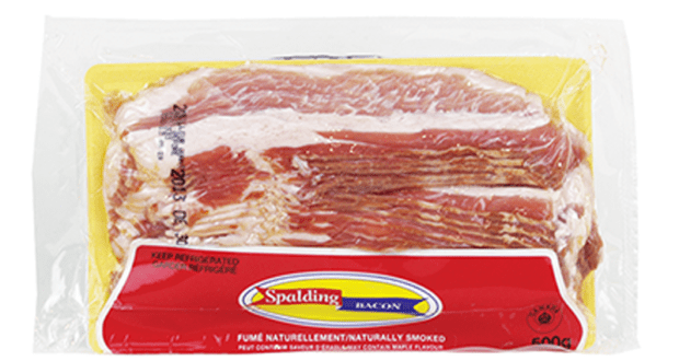 Emballage de bacon Spalding 500g à 1.99$