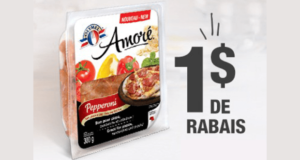 Emballage de pepperoni Olymel Amoré à 1,99$