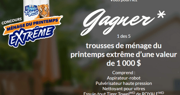 1 des 5 trousses de ménage du printemps extrême de 1000 $