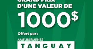1000$ offert par Ameublements Tanguay