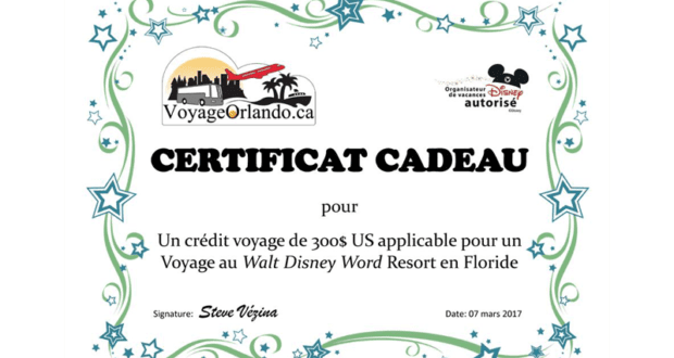 300$ sur un forfait au Walt Disney World Resort