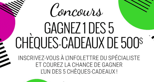 5 certificats-cadeaux de 500$ chez Corbeil Électroménagers