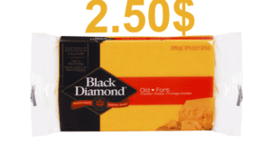 Barre de fromage Black Diamond à 2.50$