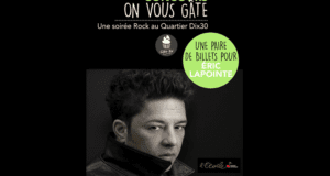 Billets pour le Spectacle d'Éric Lapointe