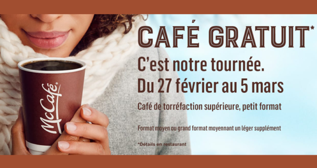 Café Gratuit dans les restaurants McDonald’s