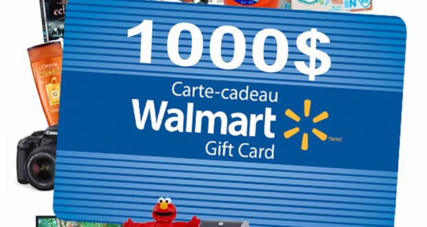 Carte-cadeau Walmart de 1000$