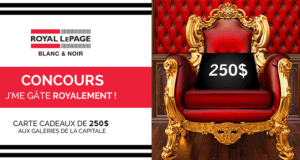 Carte cadeau de 250$ aux Galeries de la Capitale