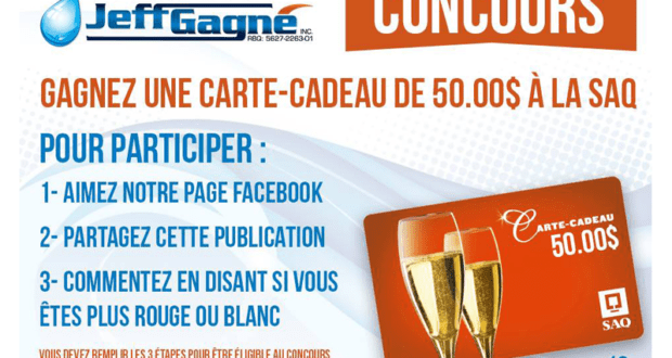 Carte-cadeau de 50$ à dépenser à la SAQ