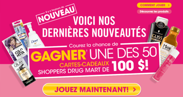 Cartes-cadeaux Shoppers Drug Mart de 100 $